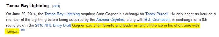 tampa sam gagner